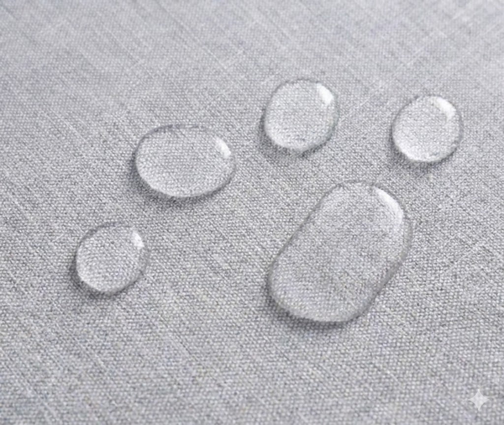 Nappe de table rectangulaire enduite | anti traces & imperméable