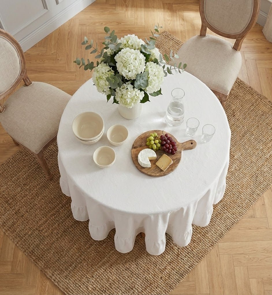 Nappe de table ronde | Arctic White