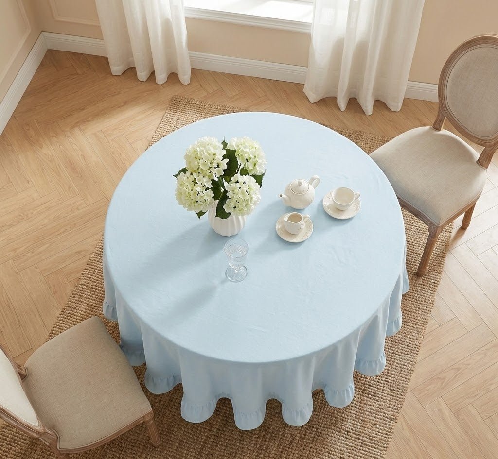 Nappe de table ronde | Baby Blue