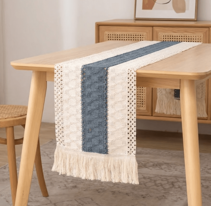 Chemin de table tissé | Colin Bleu