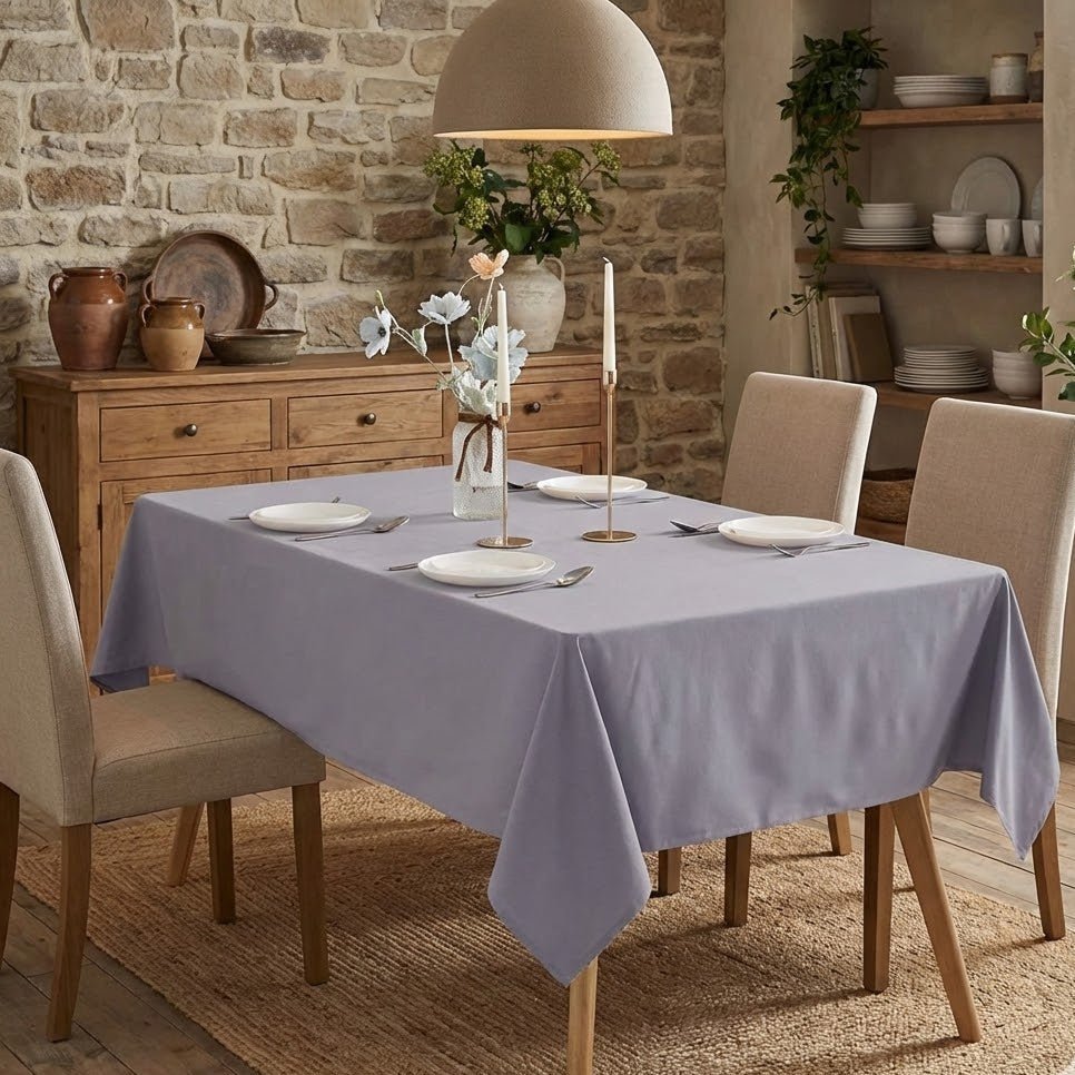 Nappe de table rectangulaire | Dove grey