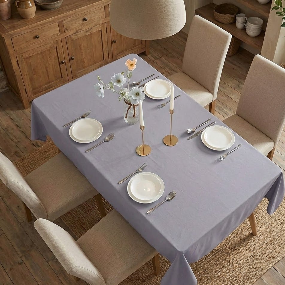 Nappe de table rectangulaire | Dove grey