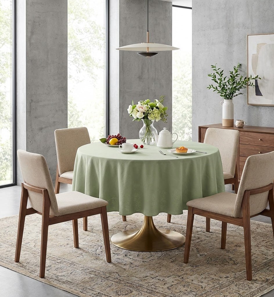 Nappe de table ronde en lin