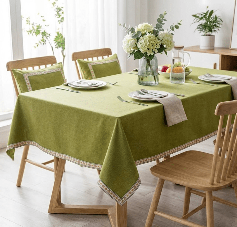 Nappe Basque rectangulaire enduite | anti traces & imperméable