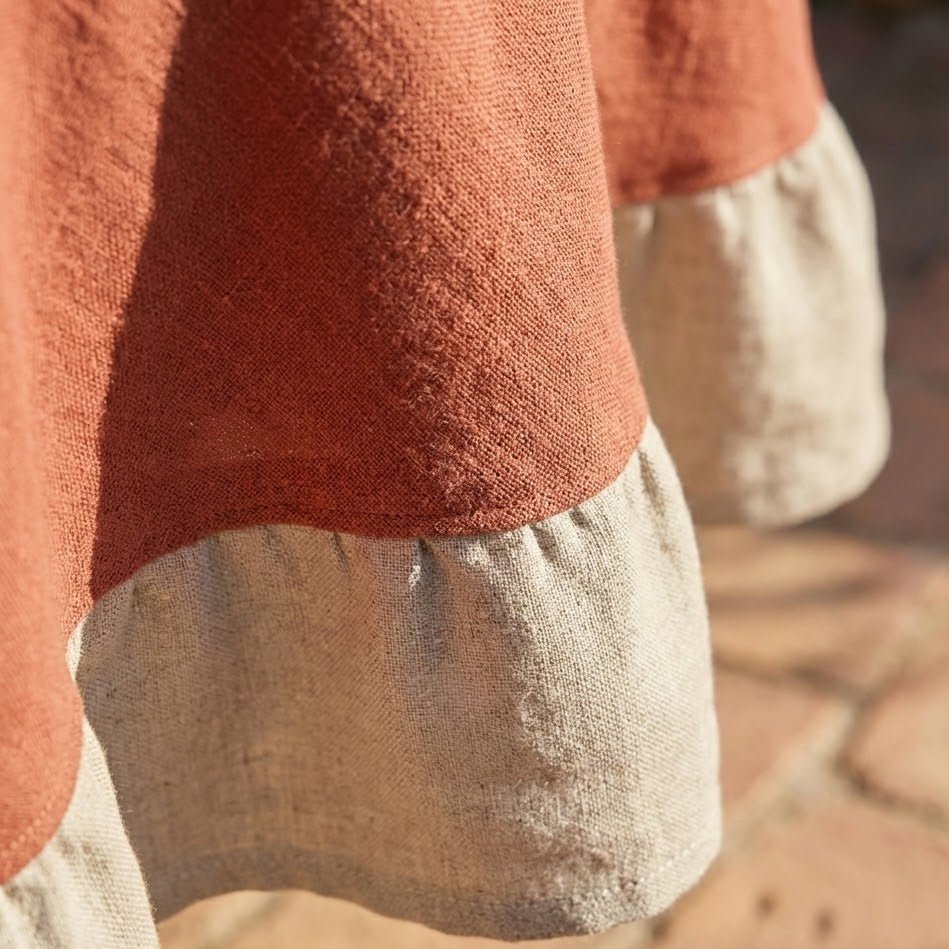 Nappe de table ronde bicolore | Panna Cotta