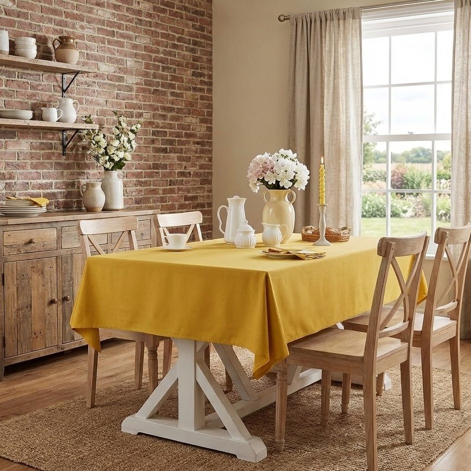 Nappe de table rectangulaire | Golden Ochre