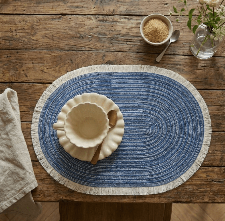 Napperon de table japonais frangé | Set de 4