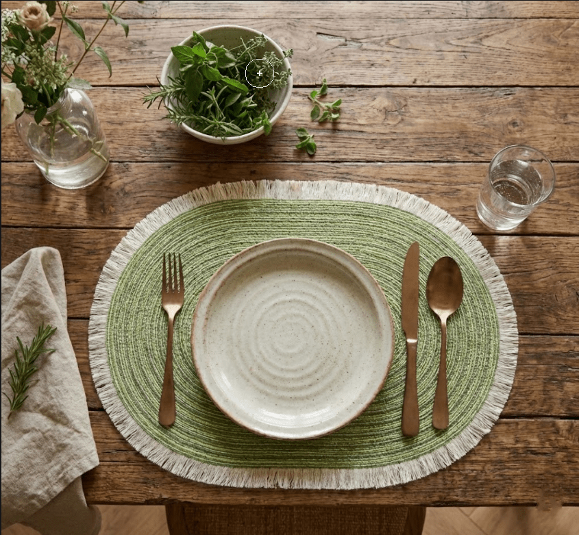 Napperon de table japonais frangé | Set de 4