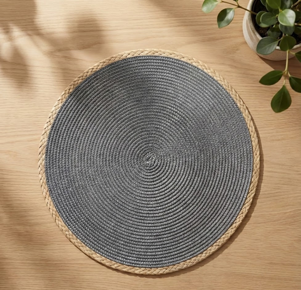 Napperons tressés bicolore | Set de 6