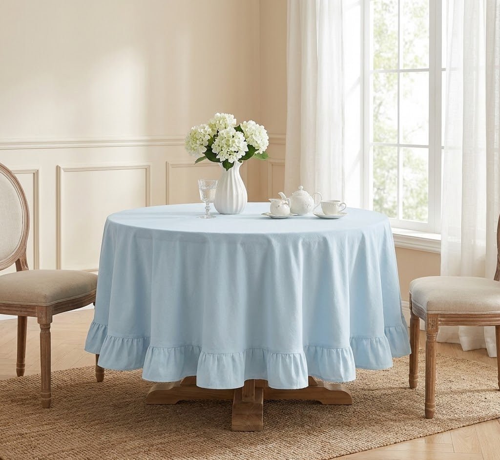Nappe de table ronde | Baby Blue