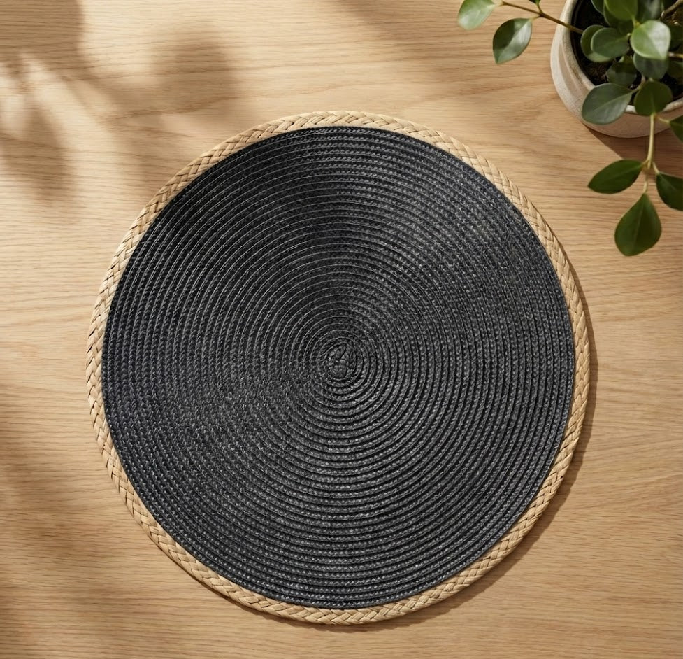 Napperons tressés bicolore | Set de 6